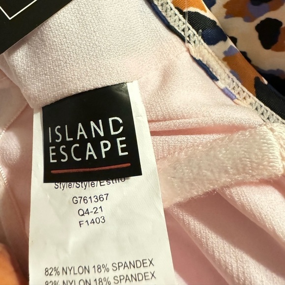 Island Escape Drape Front Tankini Top size 6 - Picture 8 of 10